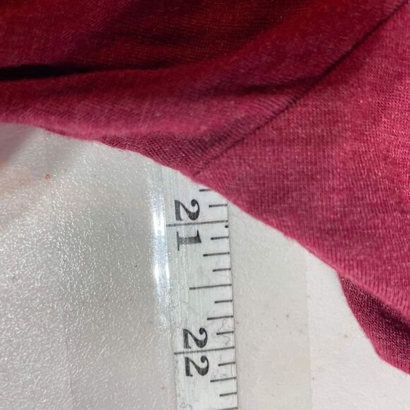 Prana Women's Cowl Neck Stretch High Low Hem Long Sleeve T-Shirt Red Size Large - Picture 6 of 8